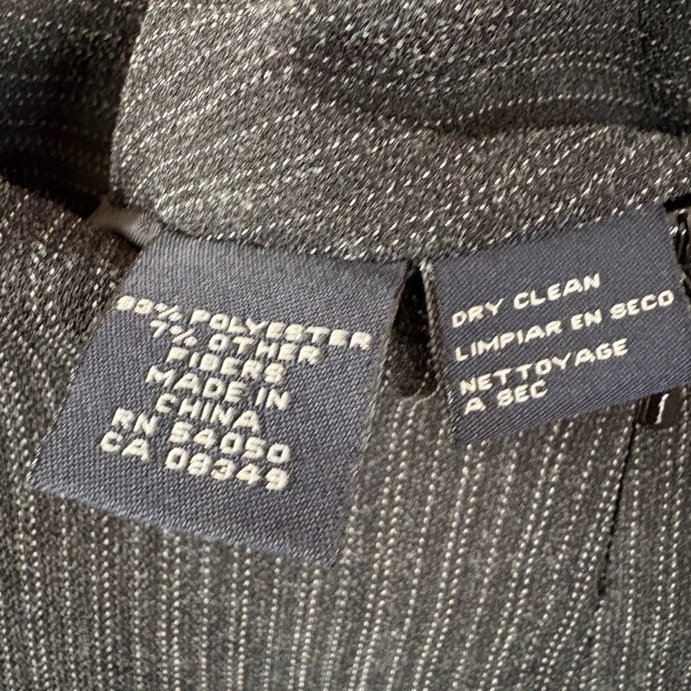 Anne Klein Black Pinstriped Gored Flare Knee Length Skirt Size 10P - Picture 2 of 7